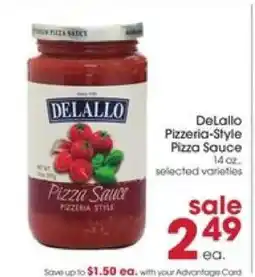 Giant Eagle DeLallo Pizzeria-Style Pizza Sauce offer