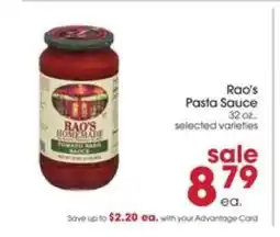 Giant Eagle Rao's Pasta Sauce offer