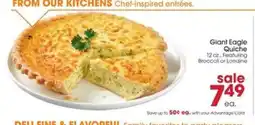 Giant Eagle Giant Eagle Quiche offer