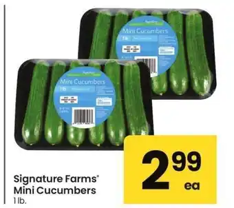 Albertsons Signature Farms Mini Cucumbers - 1 lb offer