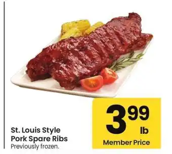 Albertsons St. Louis Style Pork Spare Ribs - Previously frozen offer