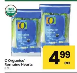 Albertsons O Organics Romaine Hearts - 3 ct offer