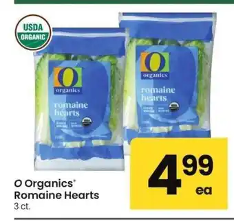 Albertsons O Organics Romaine Hearts - 3 ct offer