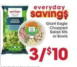 Giant Eagle Giant Eagle Chopped Salad Kits or Bowls offer