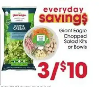 Giant Eagle Giant Eagle Chopped Salad Kits or Bowls offer