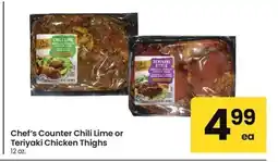 Albertsons Chef's Counter Chili Lime or Teriyaki Chicken Thighs - 12 oz offer