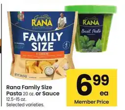 Albertsons Rana Family Size Pasta 20 oz. or Sauce 12.5–15 oz. - Selected varieties offer