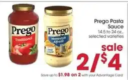 Giant Eagle Prego Pasta Sauce offer