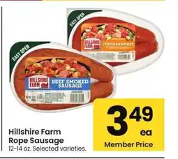 Albertsons Hillshire Farm Rope Sausage - 12-14 oz. Selected varieties offer