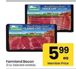 Albertsons Farmland Bacon - 12 oz. Selected varieties offer
