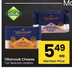 Albertsons Tillamook Cheese - 7 oz. Selected varieties offer