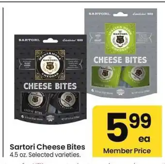 Albertsons Sartori Cheese Bites - 4.5 oz. Selected varieties offer