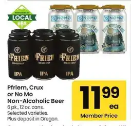 Albertsons Pfriem, Crux or No Mo Non-Alcoholic Beer - 6 pk., 12 oz. cans., Selected varieties offer