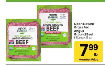 Albertsons Open Nature Grass Fed Angus Ground Beef - 85% Lean. 16 oz offer