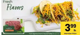 Albertsons Fresh Signature Farms Ground Turkey - 85% Lean. 16 oz offer