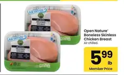 Albertsons Open Nature Boneless Skinless Chicken Breast - Air chilled offer