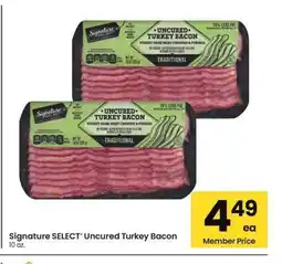 Albertsons Signature SELECT Uncured Turkey Bacon - 10 oz offer
