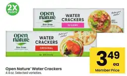 Albertsons Open Nature Water Crackers - 4.4 oz. Selected varieties offer