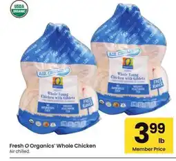 Albertsons Fresh O Organics Whole Chicken - Air chilled offer