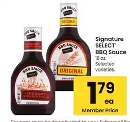 Albertsons Signature SELECT BBQ Sauce - 18 oz., Selected varieties offer