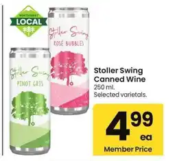 Albertsons Stoller Swing Canned Wine - 250 ml. Selected varietals offer