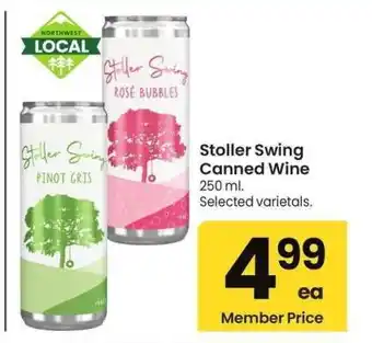 Albertsons Stoller Swing Canned Wine - 250 ml. Selected varietals offer
