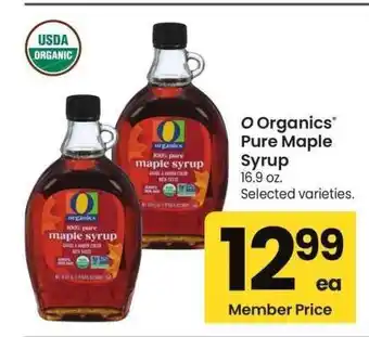 Albertsons O Organics Pure Maple Syrup - 16.9 oz. Selected varieties offer