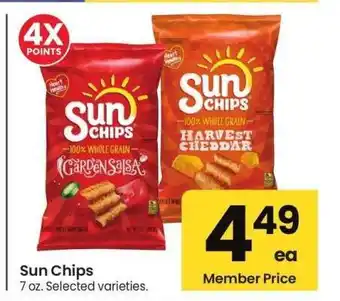 Albertsons Sun Chips - 7 oz., Selected varieties offer