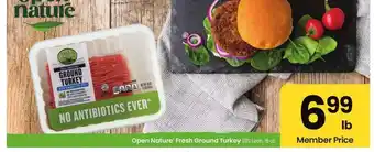 Albertsons Open Nature Fresh Ground Turkey - 93% Lean. 16 oz offer