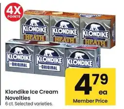 Albertsons Klondike Ice Cream Novelties - 6 ct. Selected varieties offer