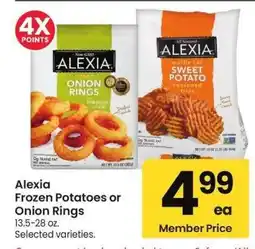 Albertsons Alexia Frozen Potatoes or Onion Rings - 13.5-28 oz. Selected varieties offer