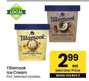 Albertsons Tillamook Ice Cream - Pint. Selected varieties offer