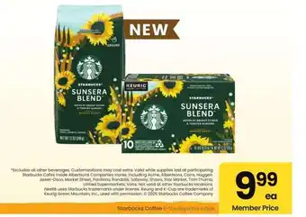 Albertsons Starbucks Coffee - 10-12 oz. bag or 10 ct. K - Cups offer
