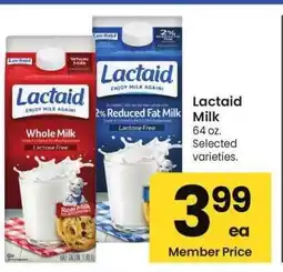 Albertsons Lactaid Milk - 64 oz., Selected varieties offer