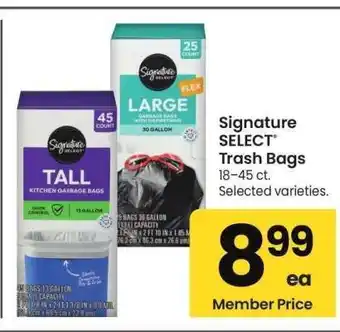 Albertsons Signature SELECT Trash Bags - 18-45 ct. Selected varieties offer