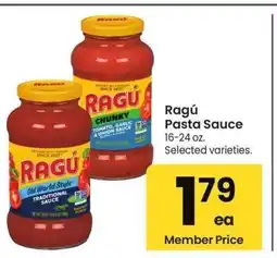 Albertsons Ragú Pasta Sauce - 16-24 oz. Selected varieties offer
