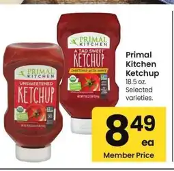 Albertsons Primal Kitchen Ketchup - 18.5 oz. Selected varieties offer