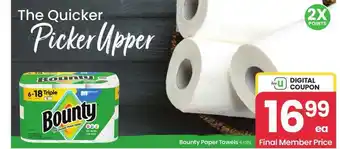 Albertsons Bounty Paper Towels - 6 rolls offer