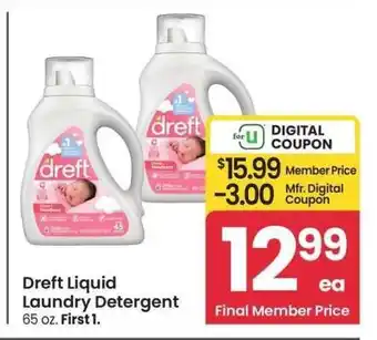 Albertsons Dreft Liquid Laundry Detergent - 65 oz offer