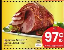 Albertsons Signature SELECT Spiral Sliced Ham - Bone - In offer