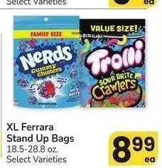 Albertsons XL Ferrara Stand Up Bags - 18.5-28.8 oz. Select Varieties offer