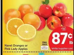 Albertsons Navel Oranges or Pink Lady Apples offer