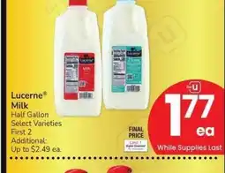 Albertsons Lucerne Milk Half Gallon - Select Varieties offer