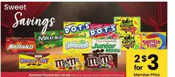 Albertsons Assorted Theatre Box Candy - 3.08-6.5 oz. Selected varieties. Member Price: $1.50 ea offer