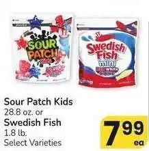 Albertsons Sour Patch Kids 28.8 oz. or Swedish Fish 1.8 lb. - Select Varieties offer