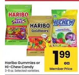 Albertsons Haribo Gummies or Hi-Chew Candy - 3-8 oz., Selected varieties offer