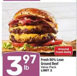 Albertsons Fresh 80% Lean Ground Beef - Value Pack offer