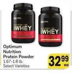 Albertsons Optimum Nutrition Protein Powder - 1.67-1.8 lb. Select Varieties offer