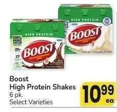 Albertsons Boost High Protein Shakes - 6 pk. Select Varieties offer