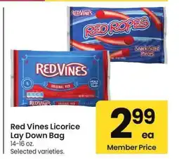 Albertsons Red Vines Licorice Lay Down Bag - 14-16 oz. Selected varieties offer